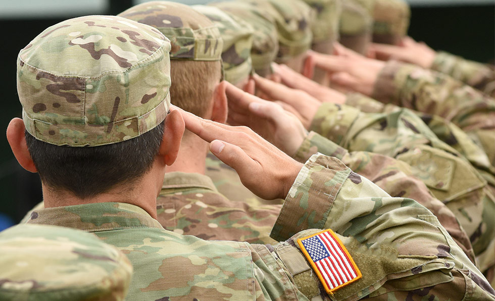 American Soldiers Saluting